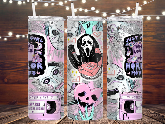 Pastel Goth Scary Movie Metal Insulated Tumbler