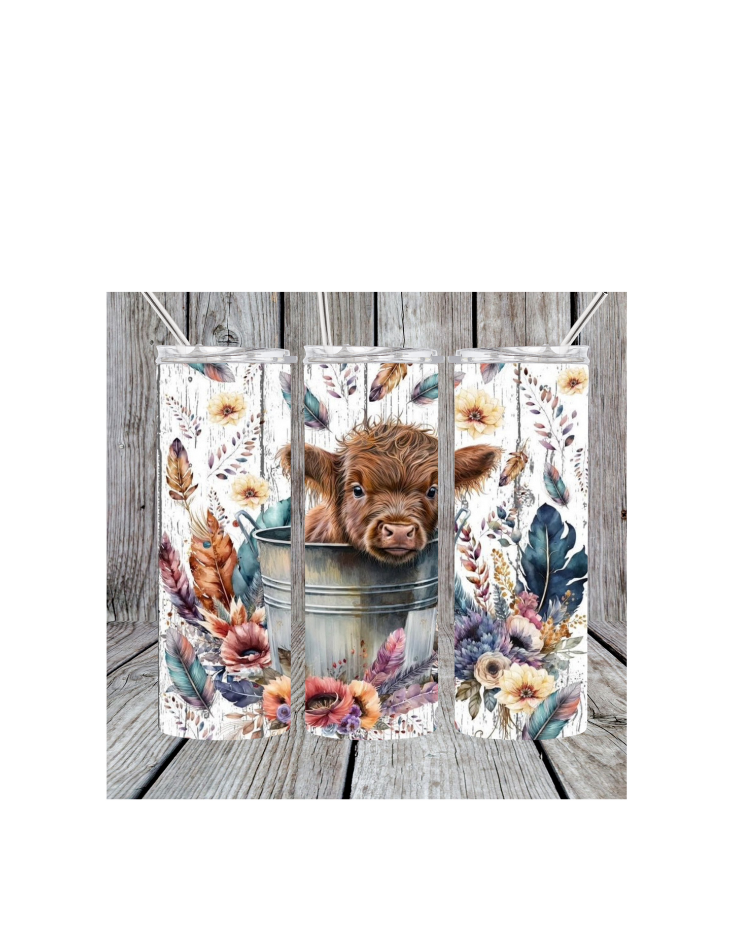 Highland cow tumbler