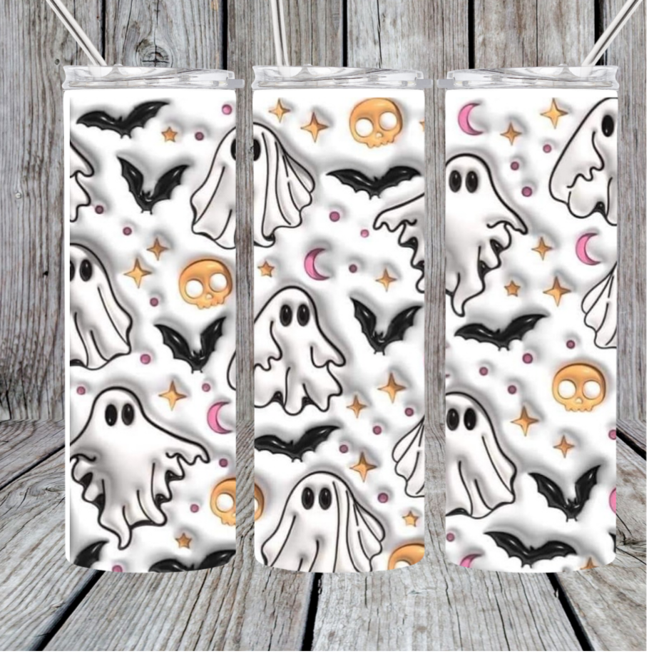 Puffy ghost tumbler