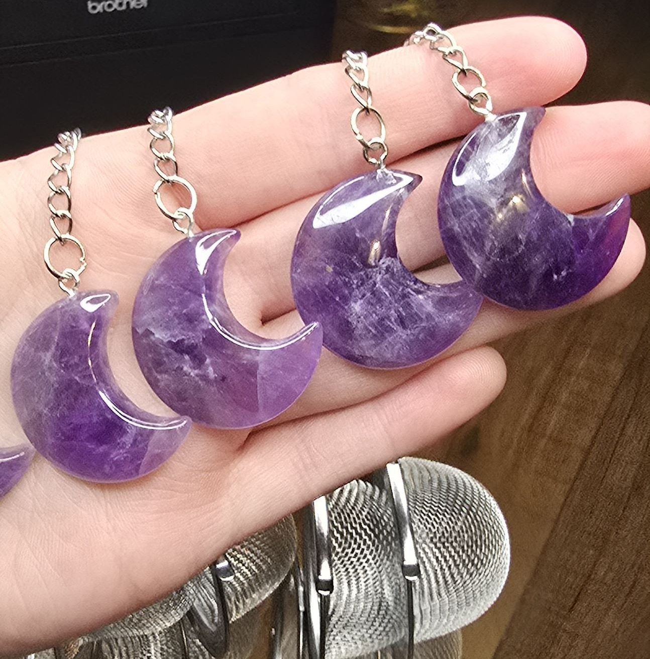 Chevron Amethyst Moon Loose Tea Leaf Infuser