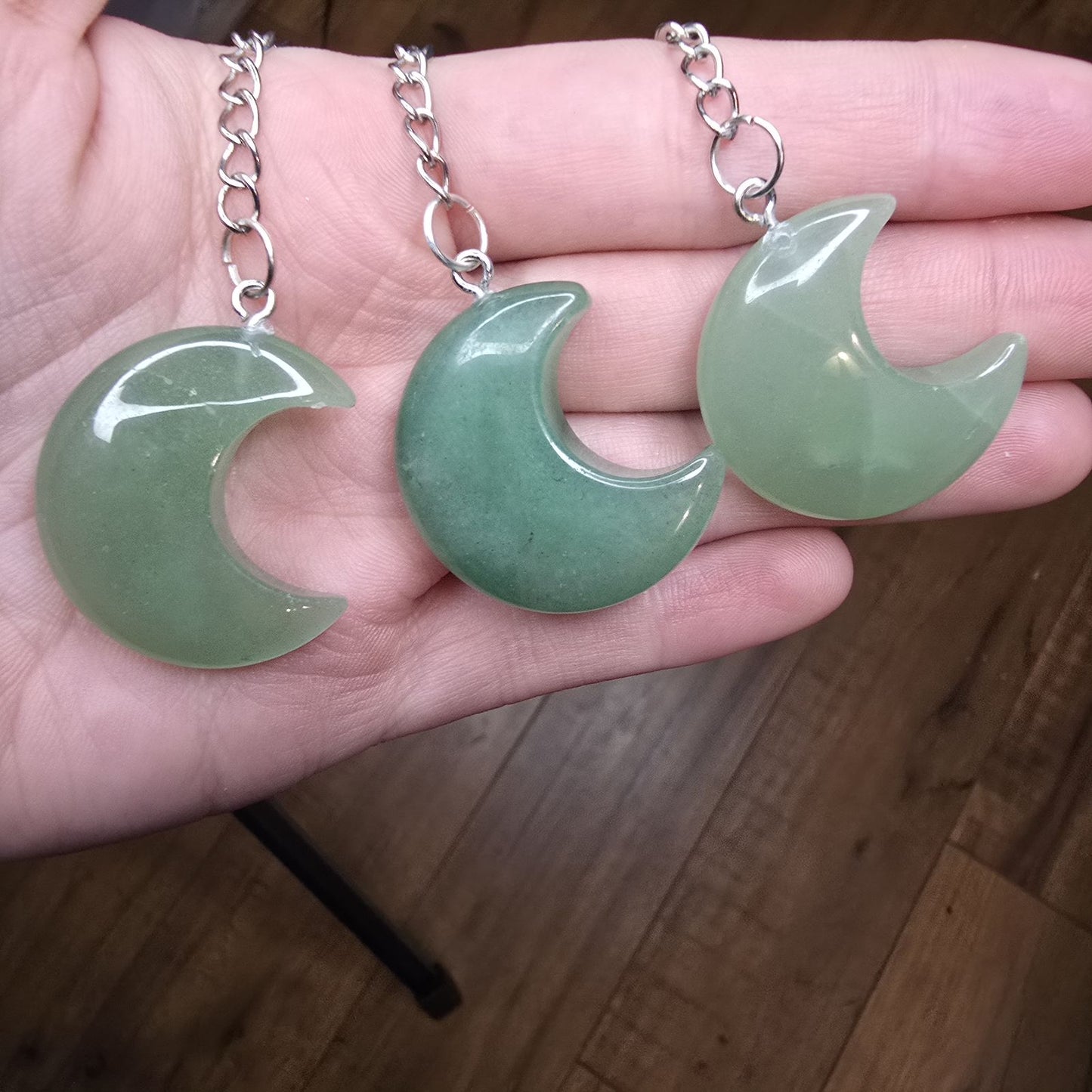 Green Aventurine Moon Loose Tea Leaf Infuser
