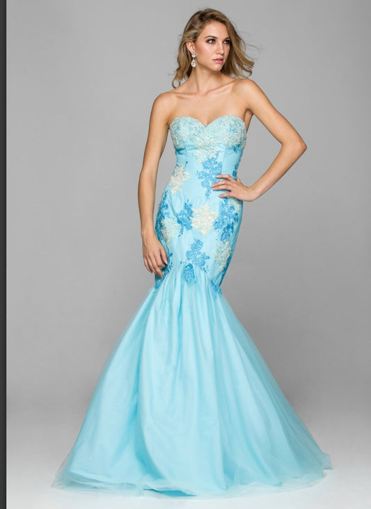 Noxabel blue Mermaid dress