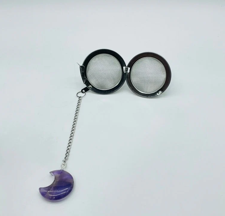 Chevron Amethyst Moon Loose Tea Leaf Infuser