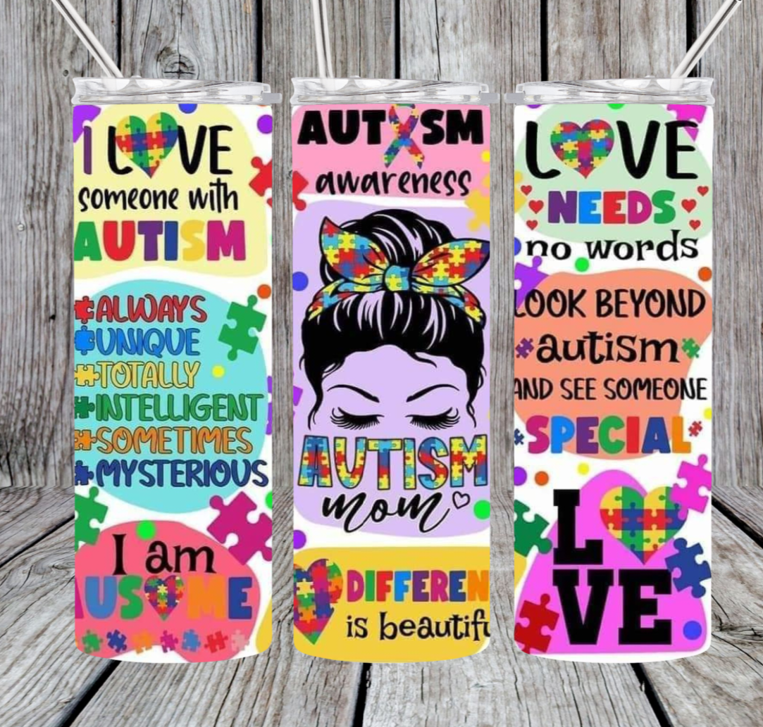 Autism mom tumbler