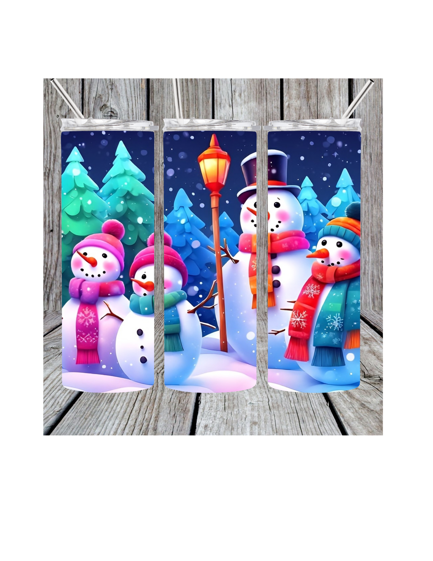 Winter snowman tumbler