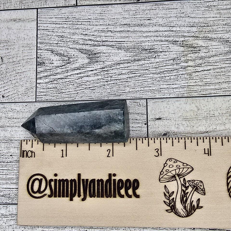 Dark Blue Apatite Crystal tower point