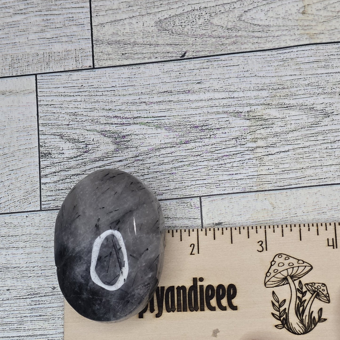 Tourmalined Quartz Crystal Palm stone