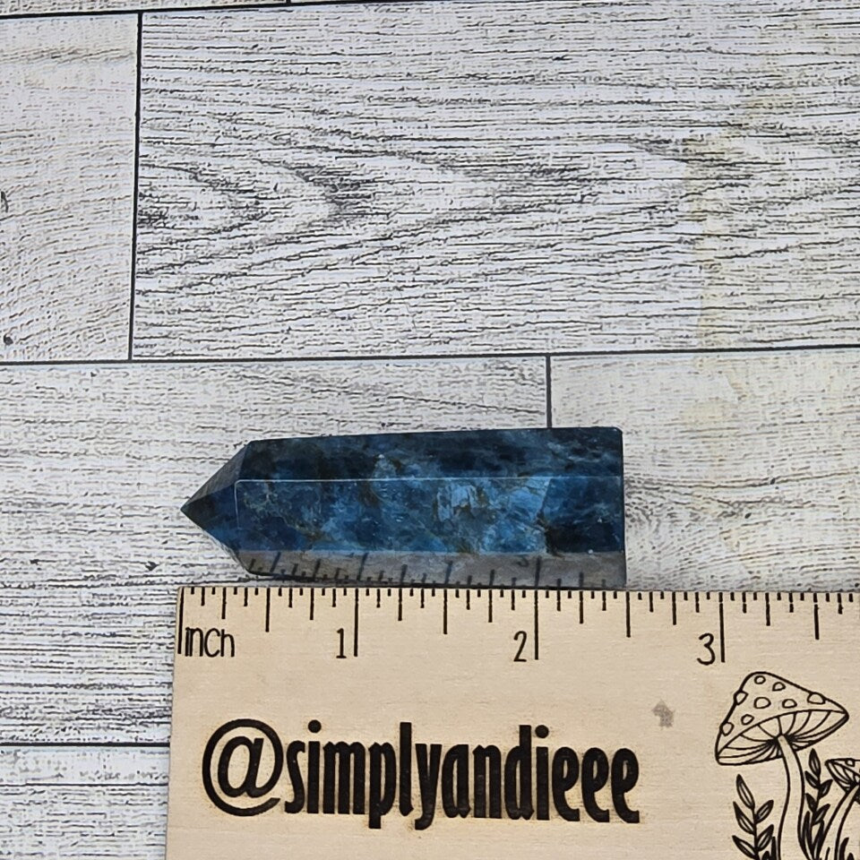 Blue Apatite Crystal tower point