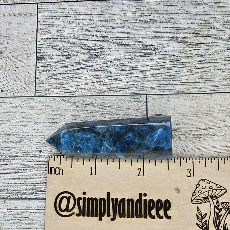 Blue Apatite Crystal tower point
