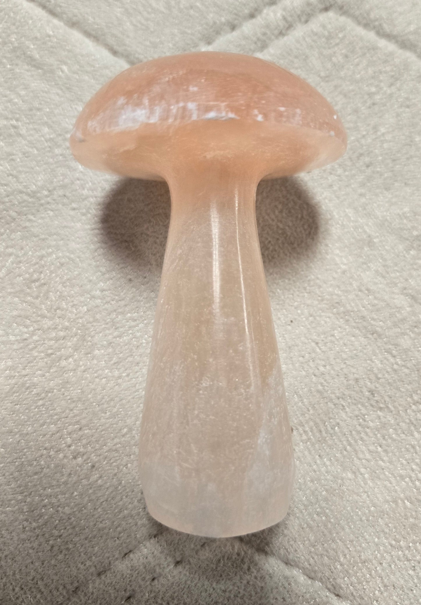 Peach selenite mushroom