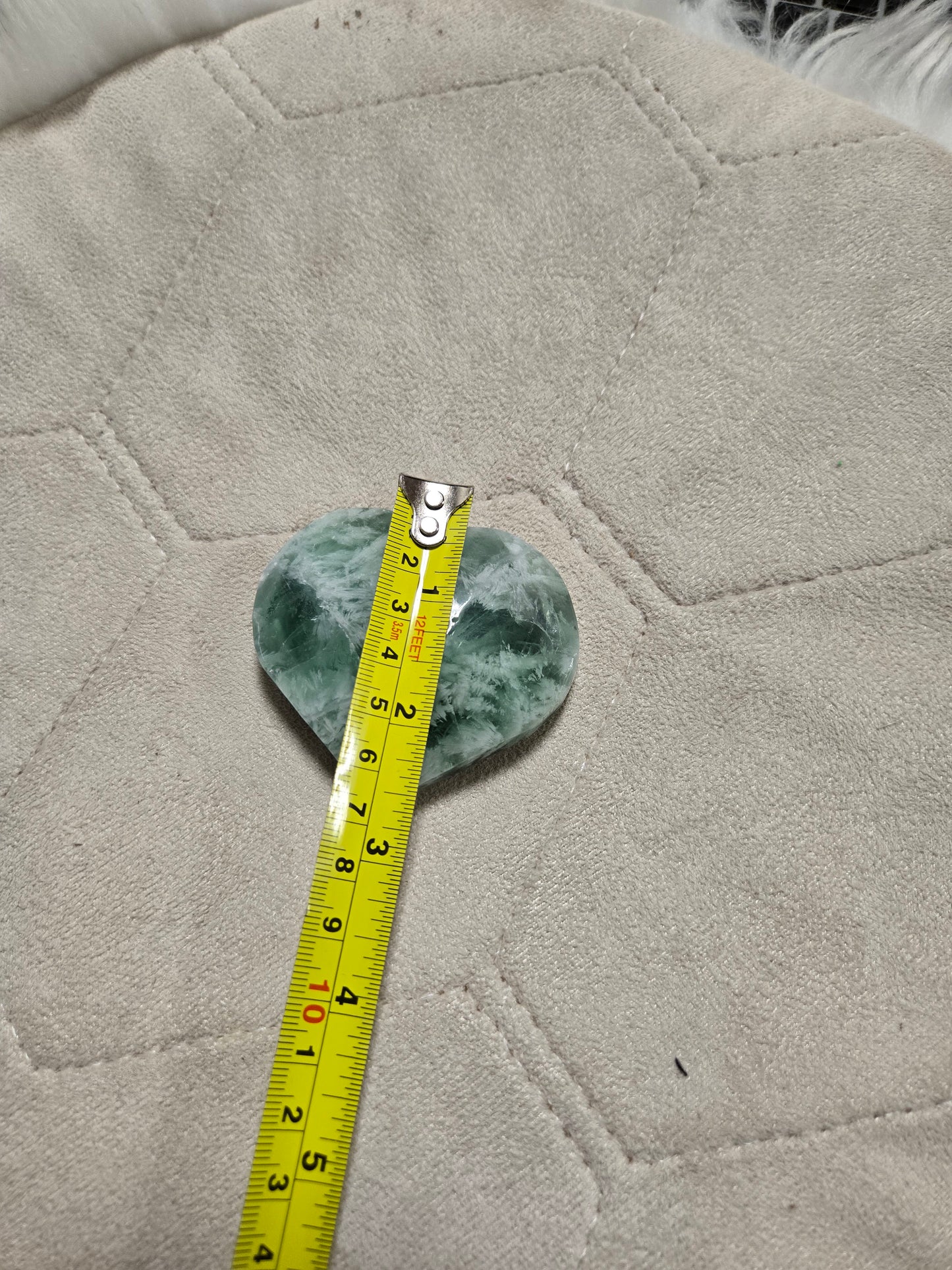 Feather flourite heart