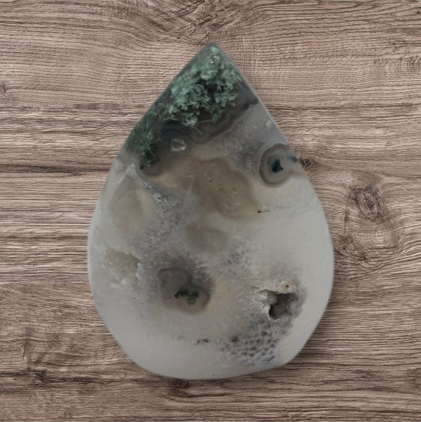 Moss agate teardrop