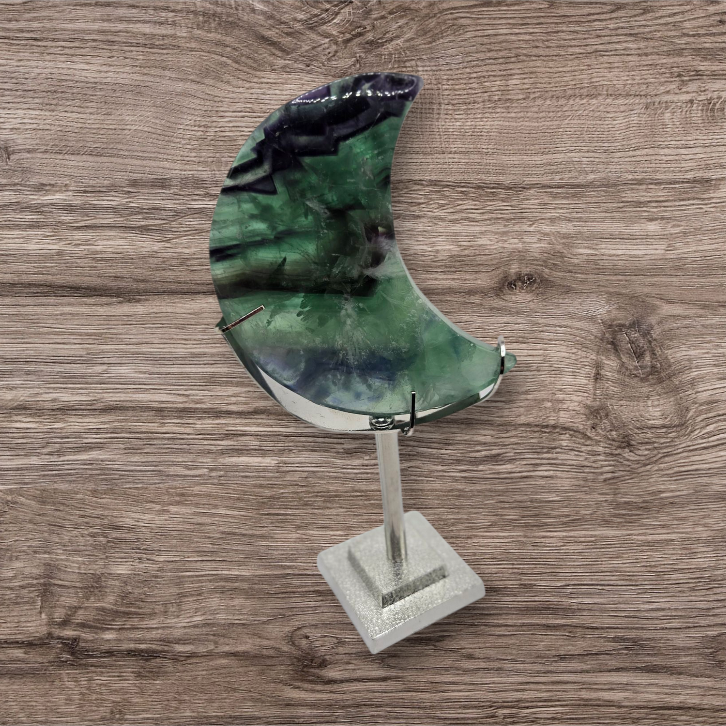 Flourite moon with stand