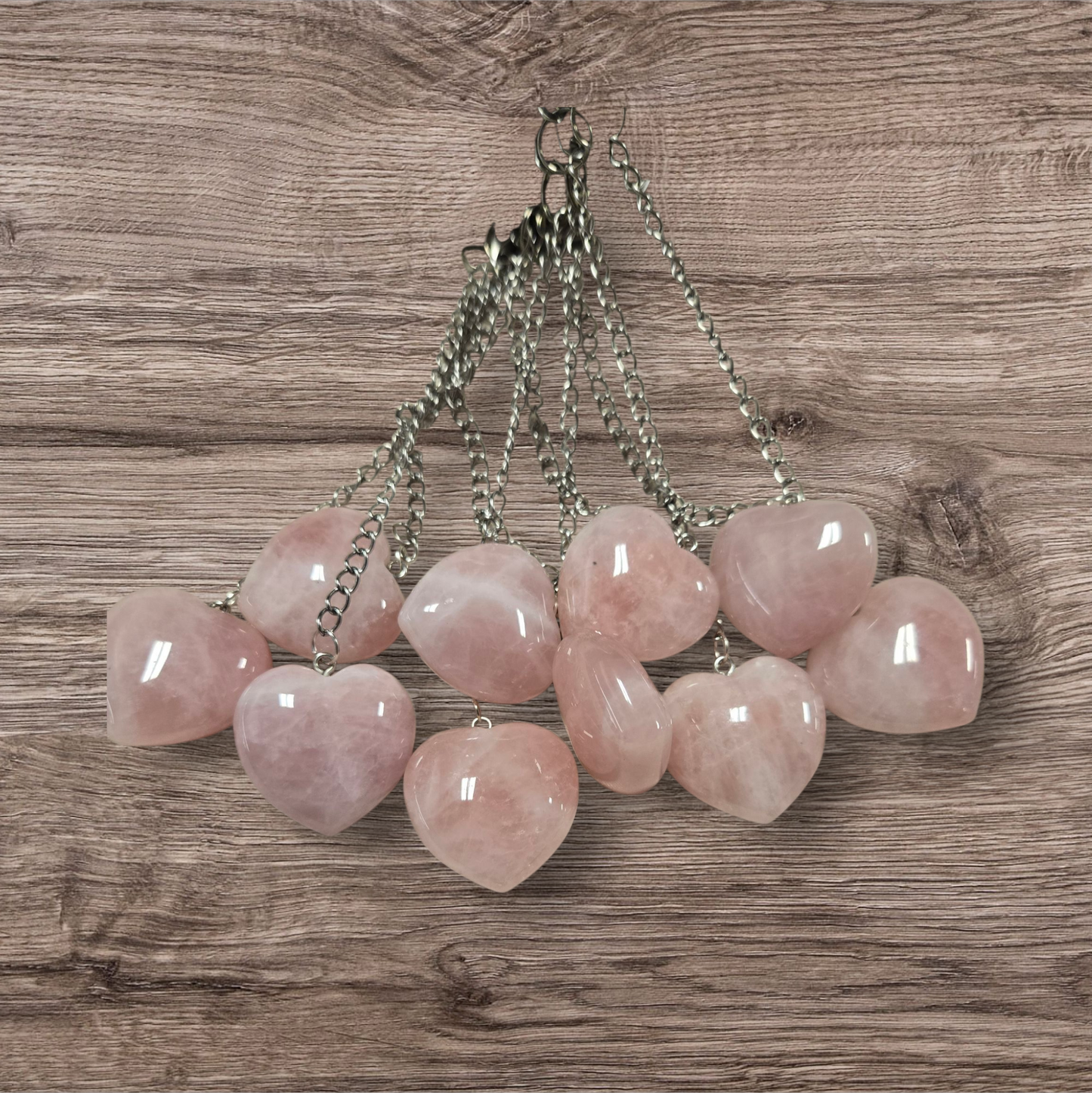 Rose quartz heart tea infuser