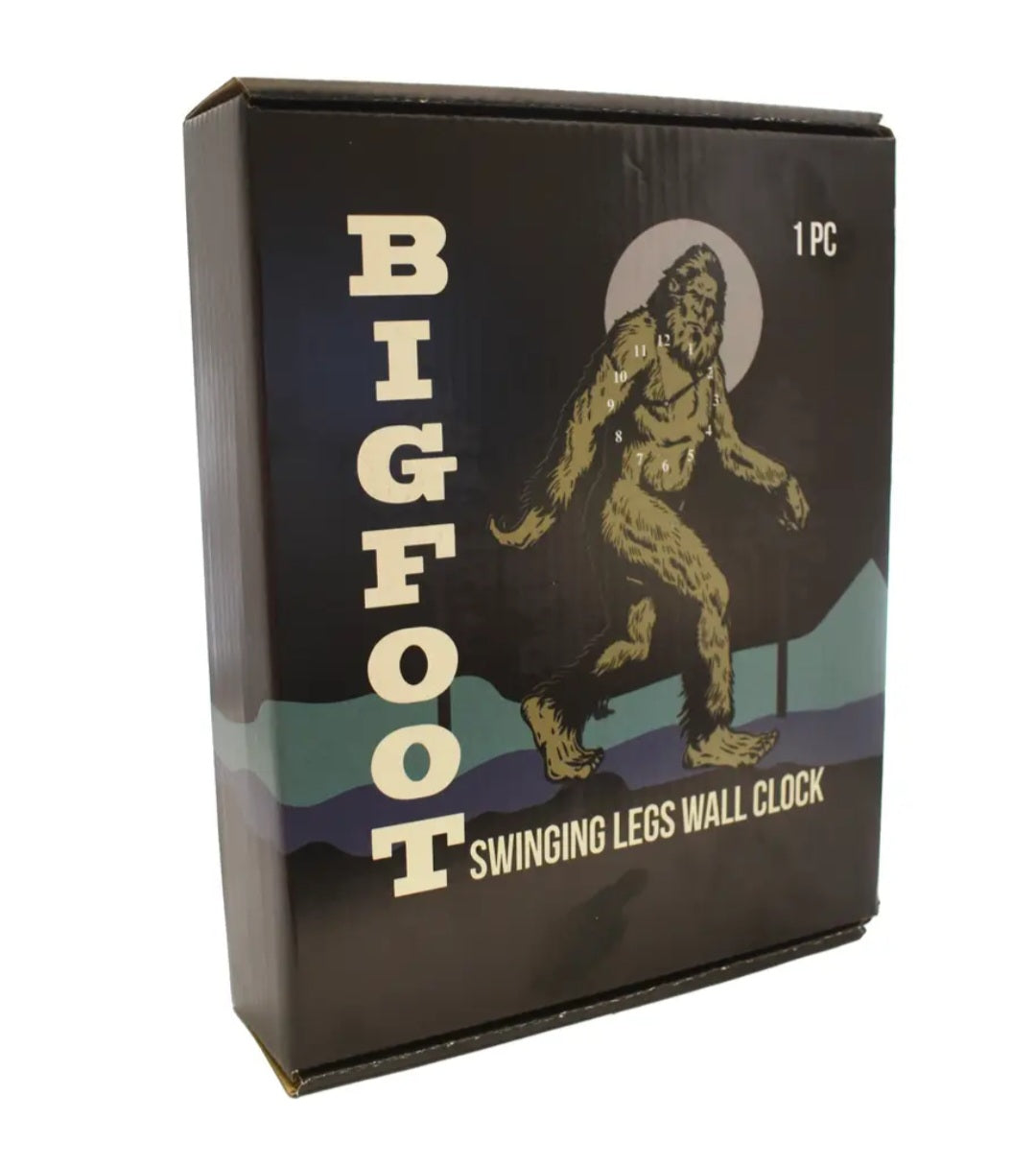 Bigfoot clock with swinging legs