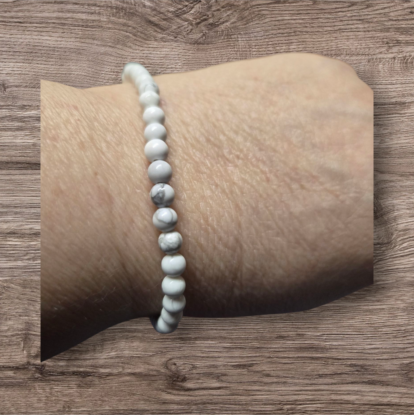 4mm howlite bracelet