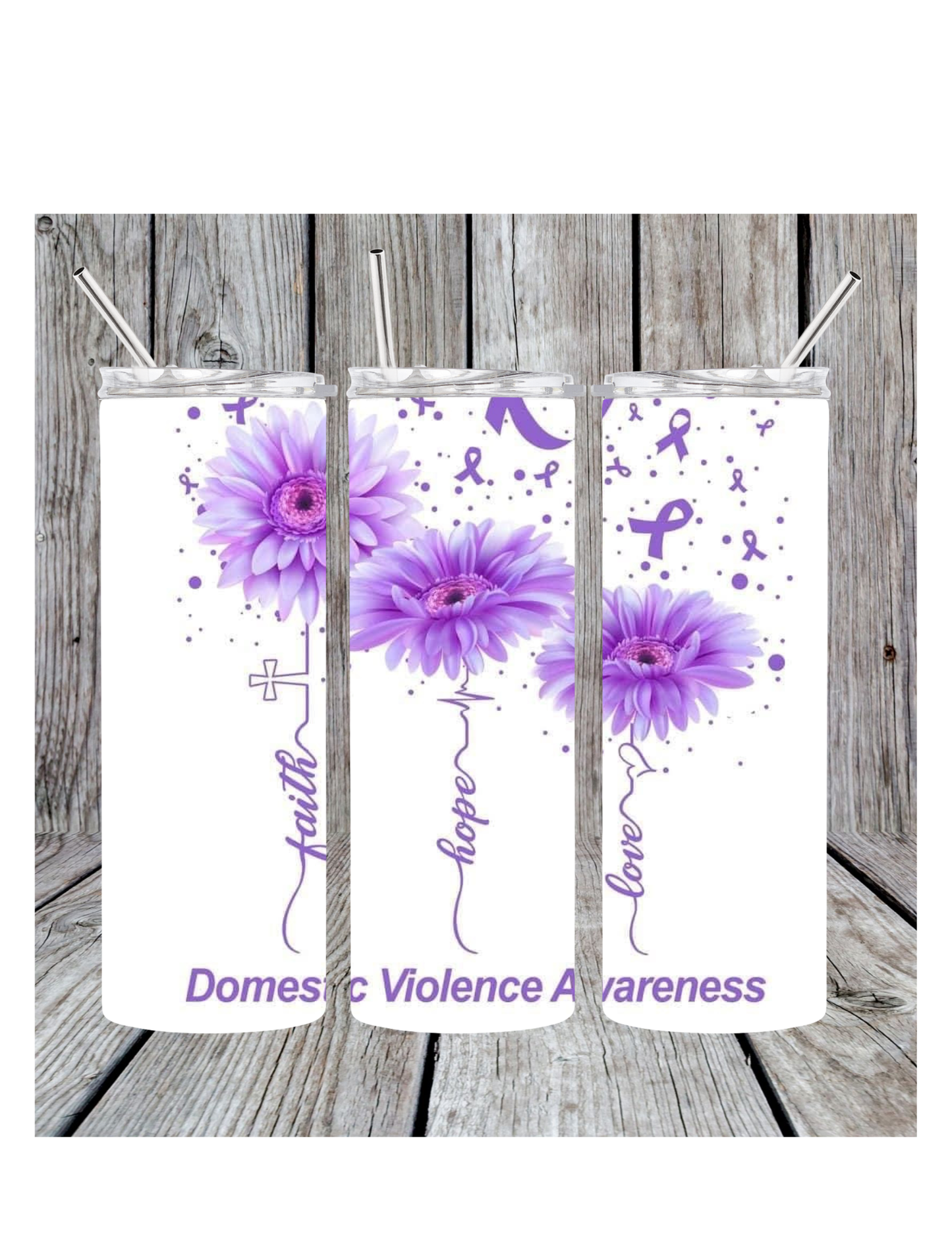 Domestic violence tumbler