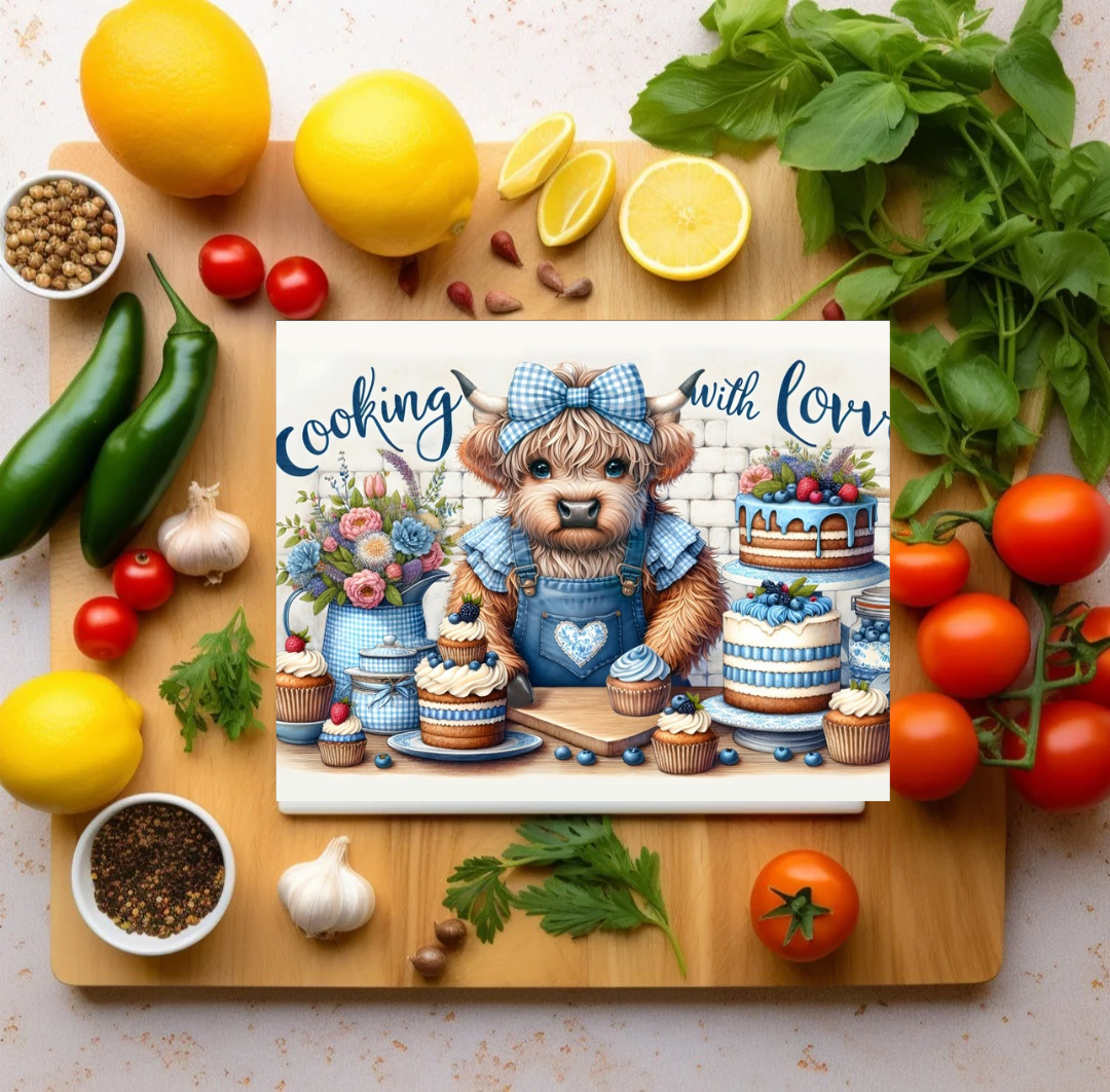 Cooking with love cutting board