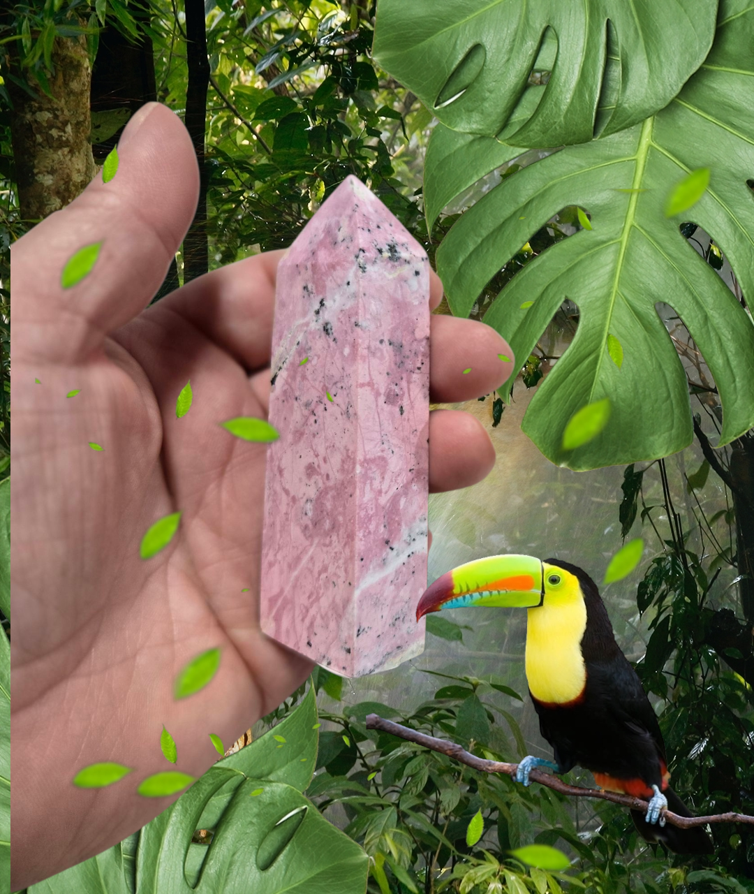 Peruvian rhodonite point