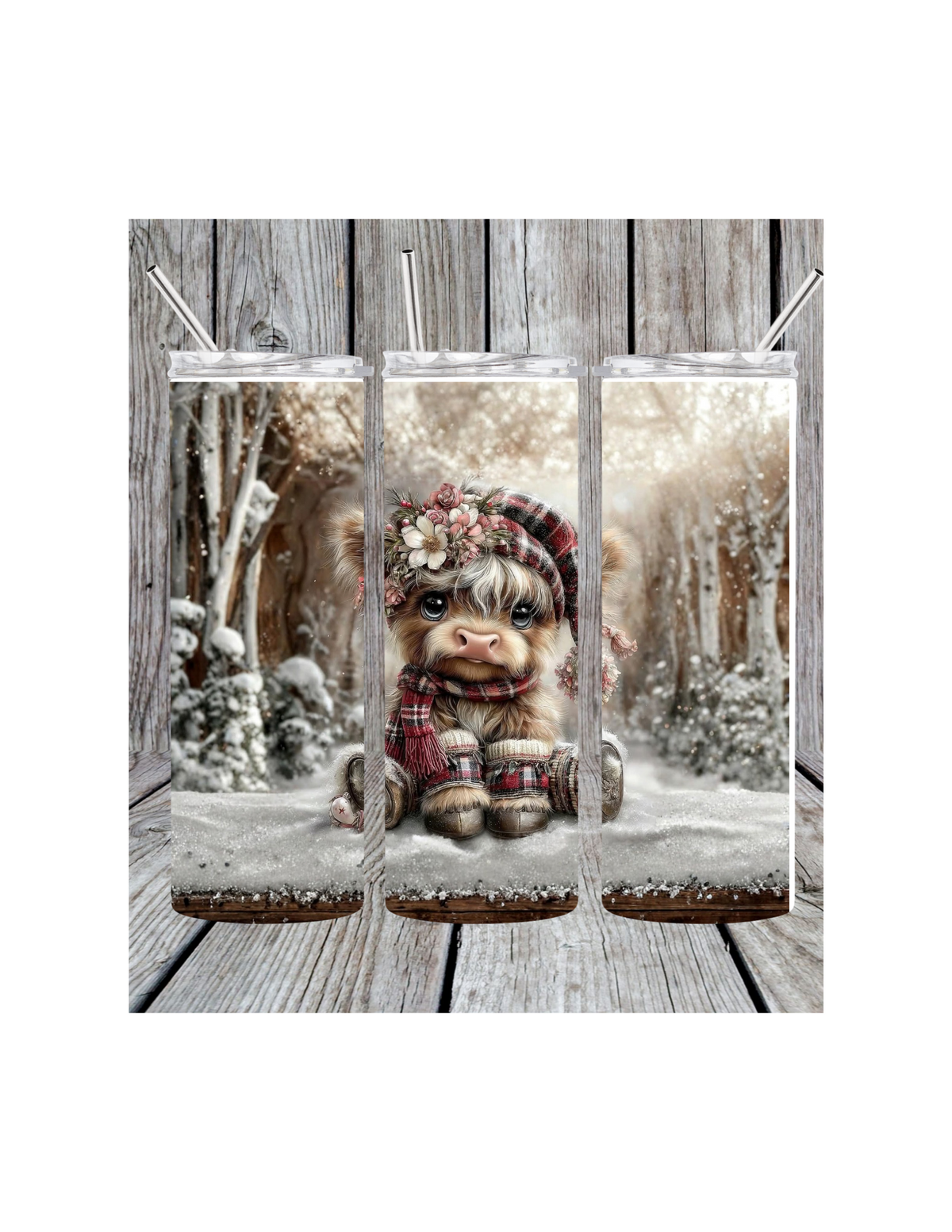 Winter cow tumbler