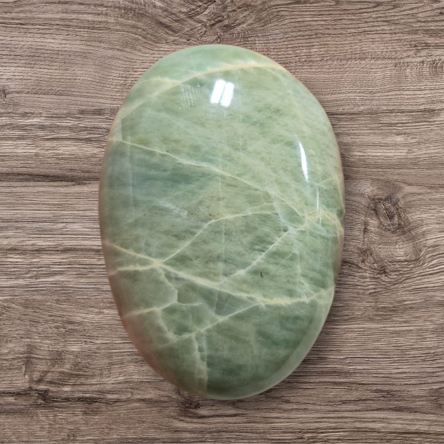 Green Moonstone palm stone