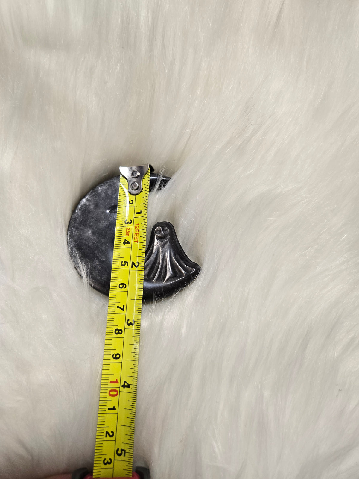 Silver sheen obsidian moon