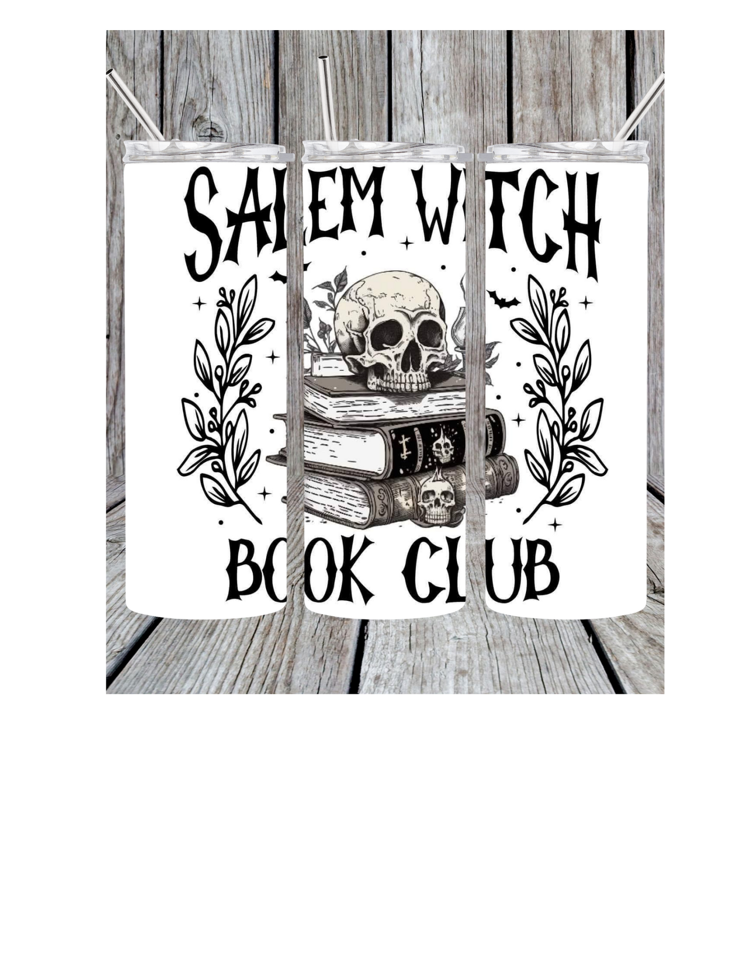 Salem witch book club tumbler