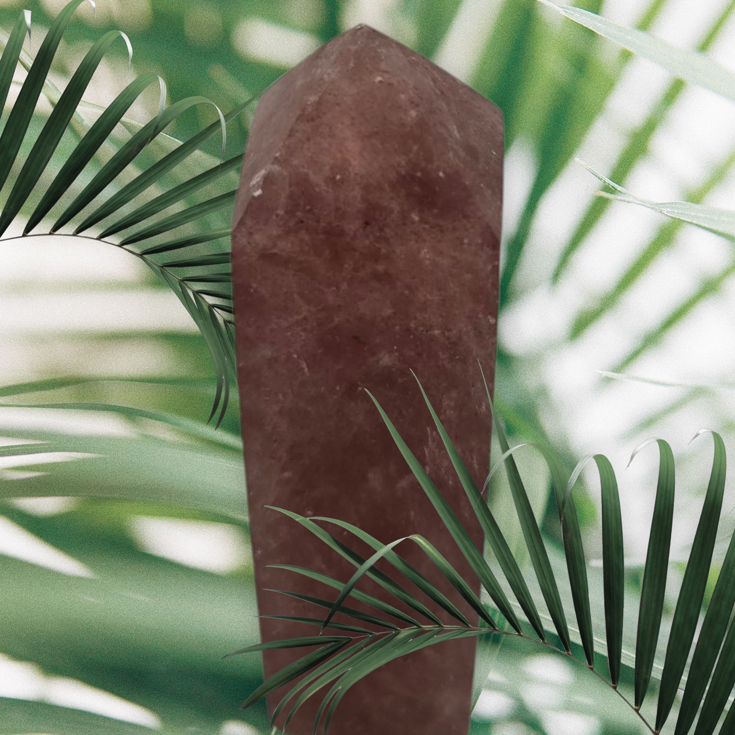 Strawberry quartz point