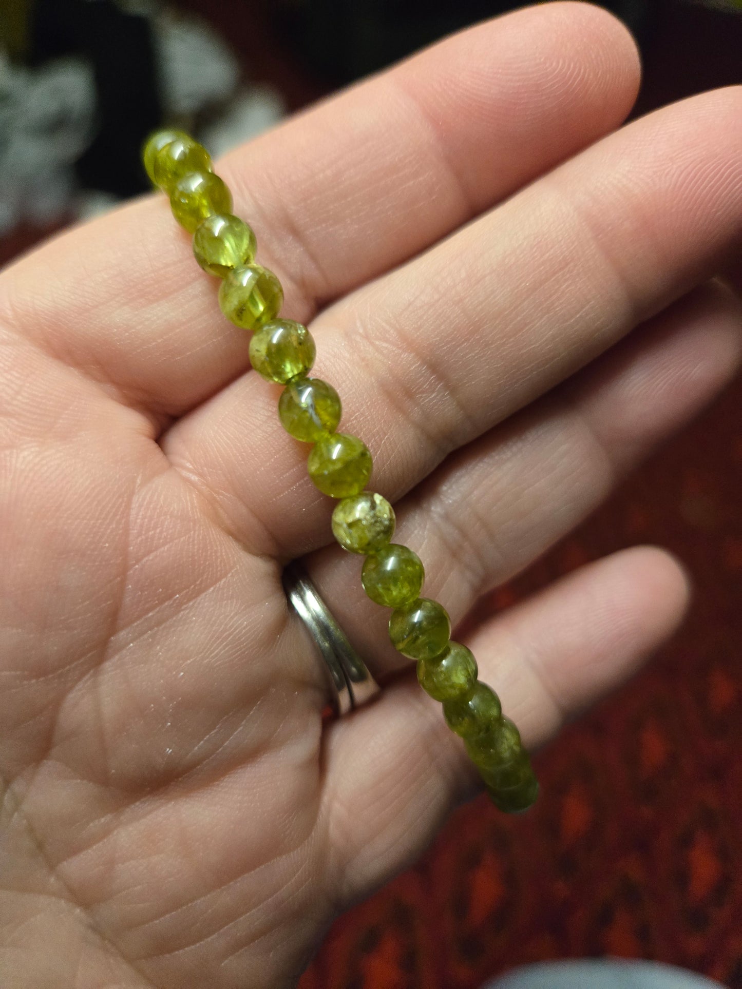 Peridot 6mm bracelet