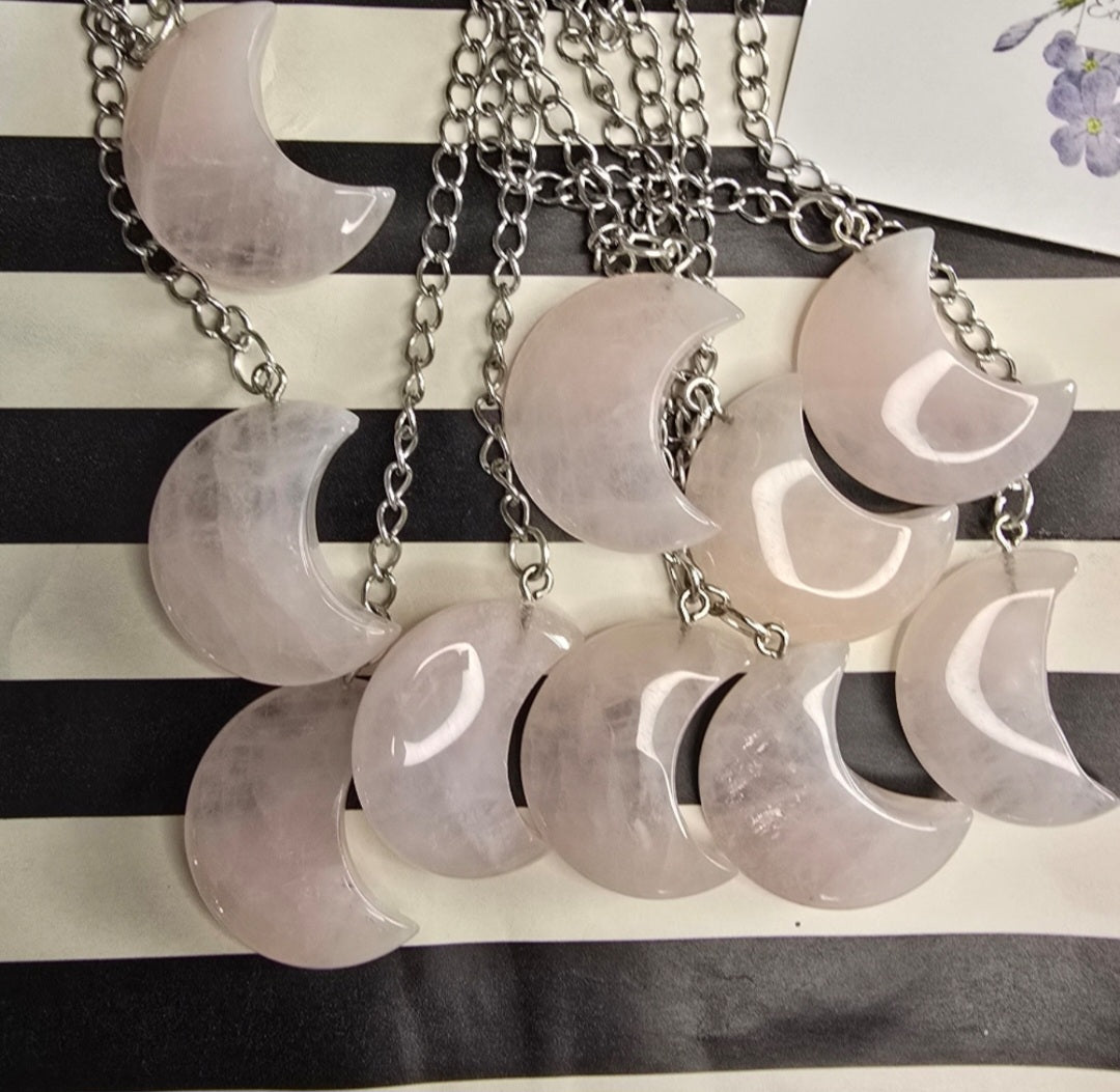 Rose quartz moon tea infuser