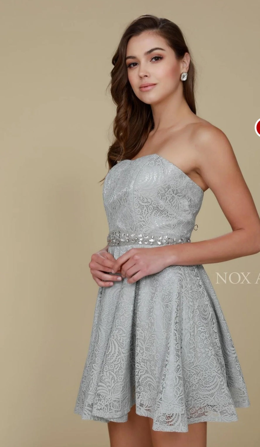 party dress wallflower Cute Blush Satin Dress - Short Sleeve Mini Dress - A-Line Dress