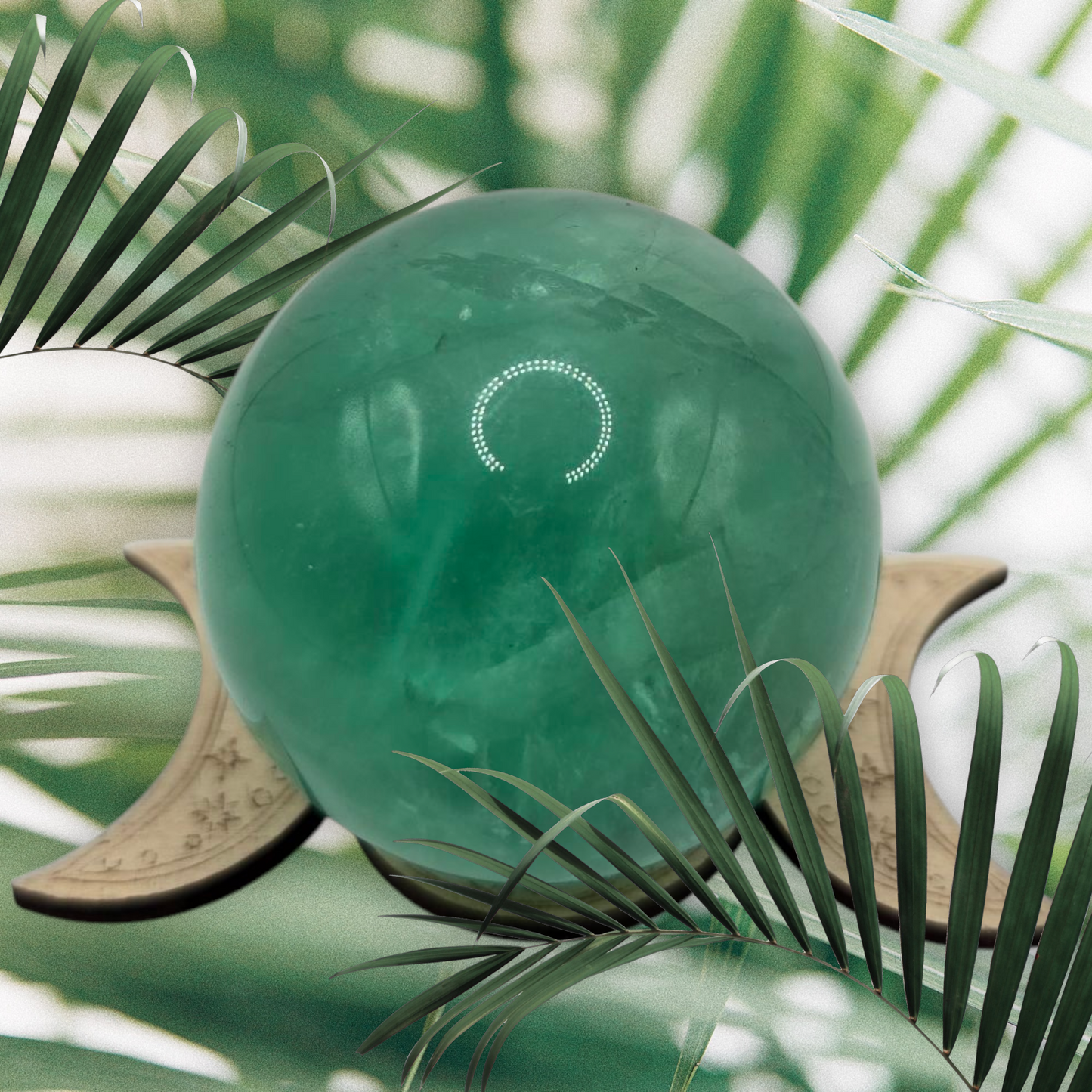 Green flourite sphere
