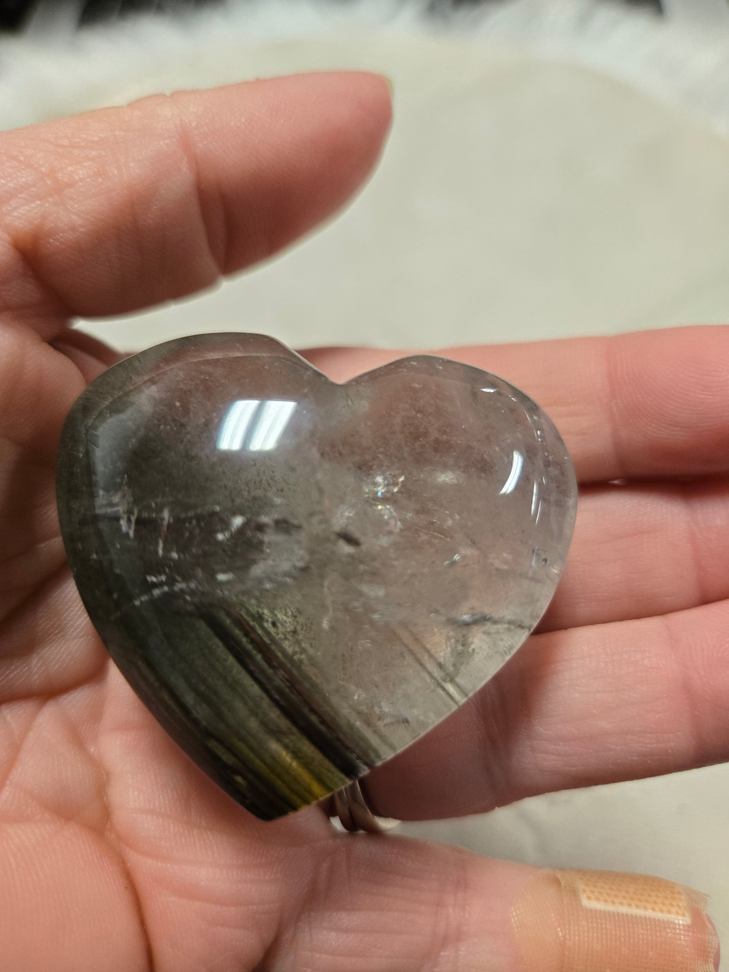 Garden quartz heart