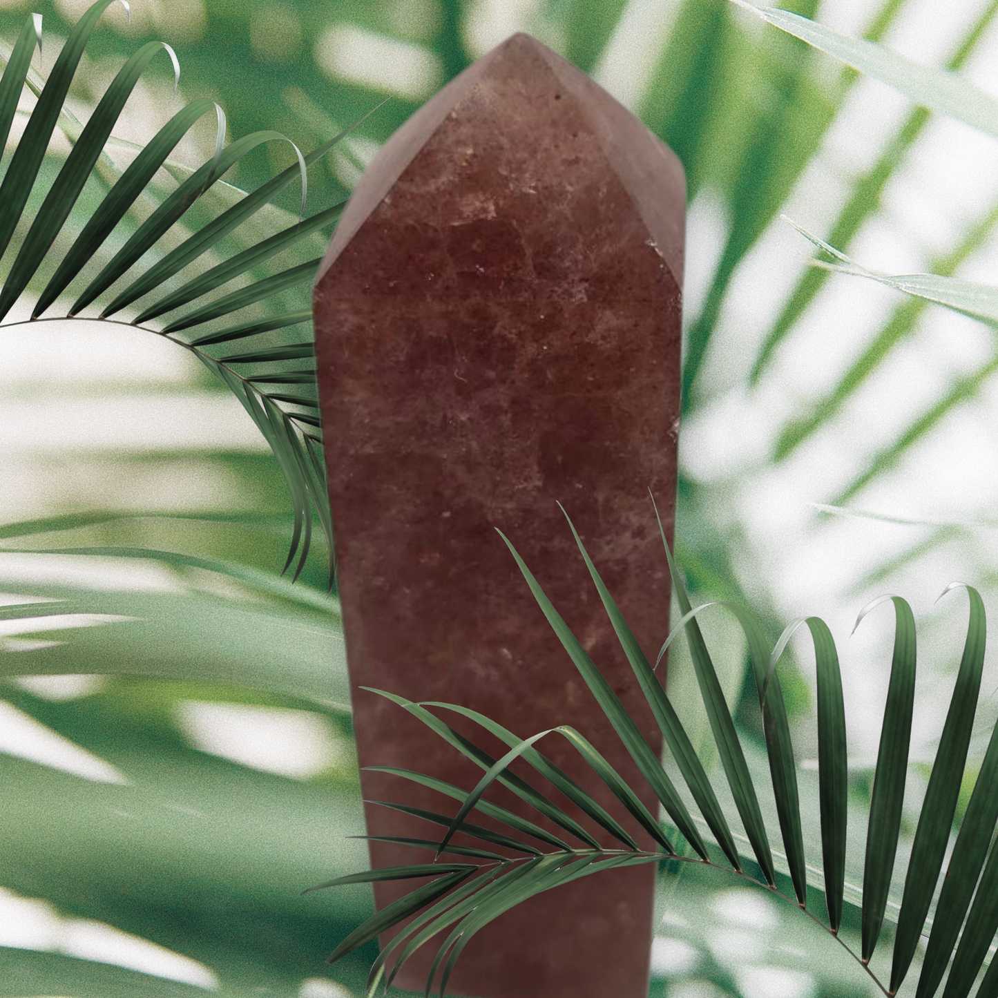 Strawberry quartz point