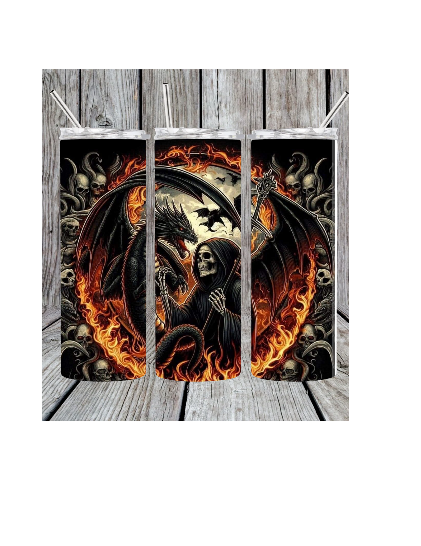 Skeleton dragon tumbler