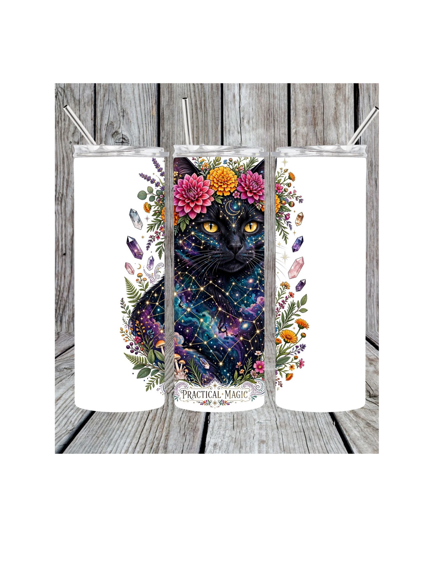 Black cat tumbler