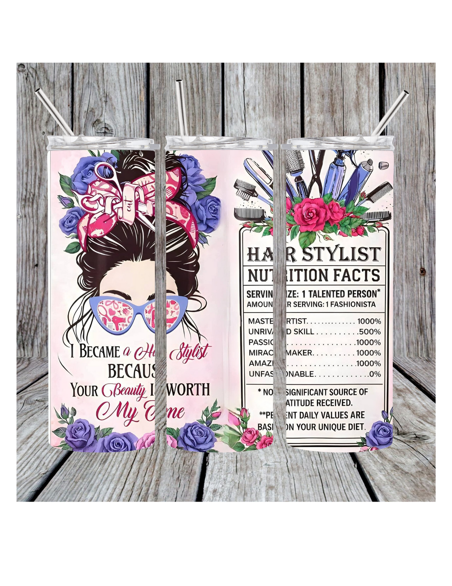 Hairstylist tumbler