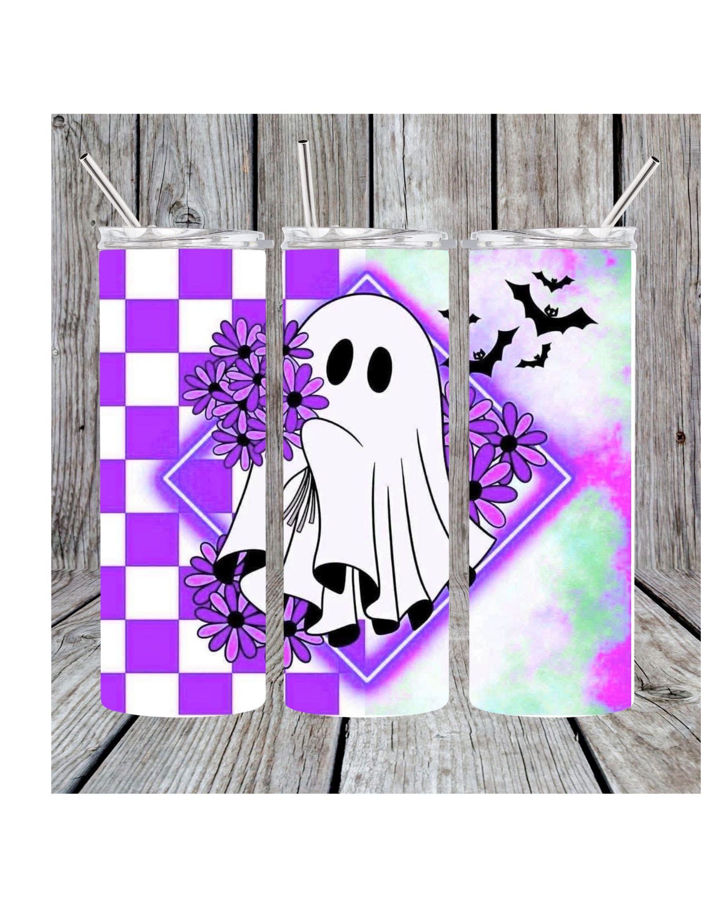 Purple ghost tumbler