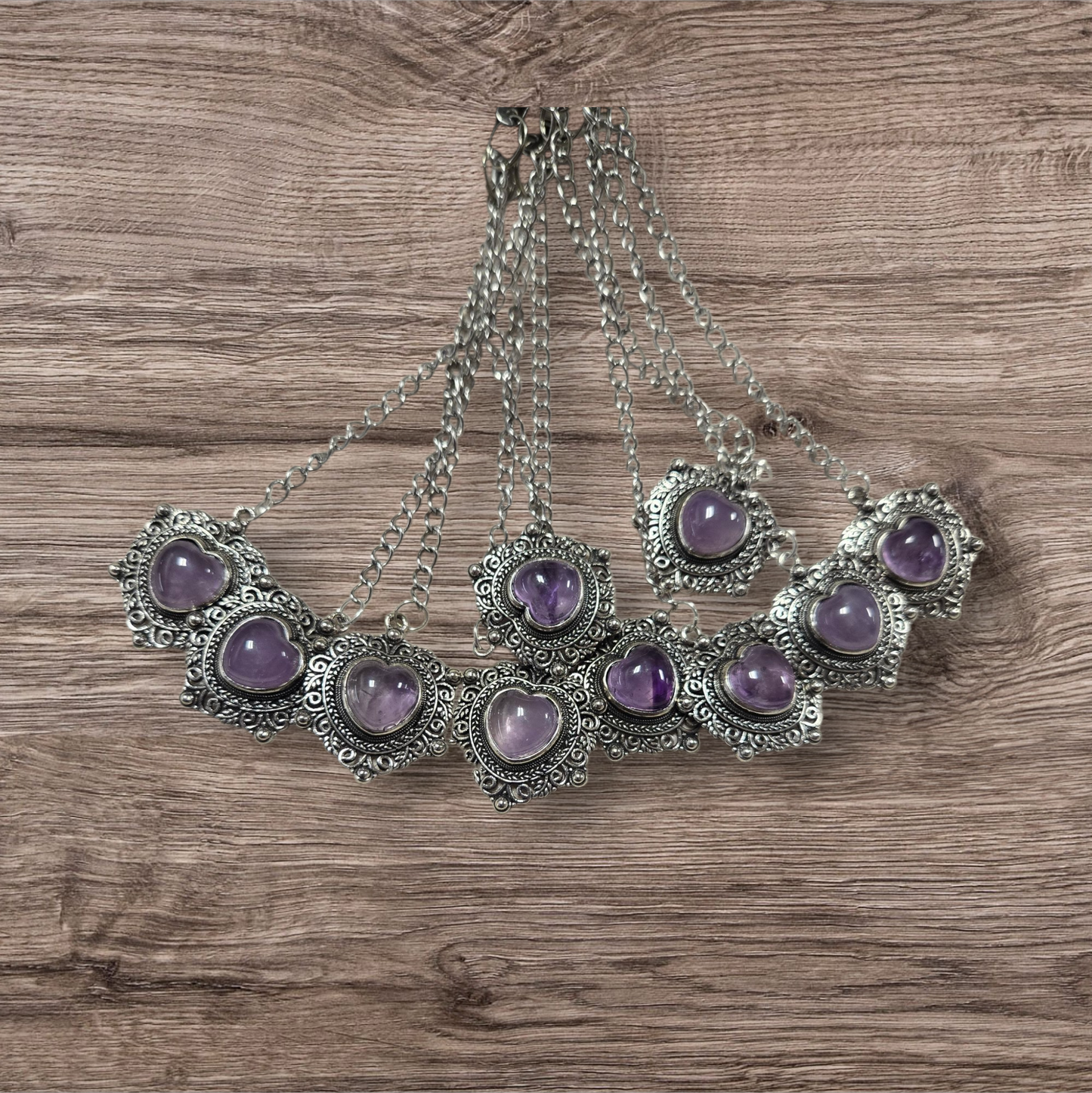 Amethyst heart tea infuser