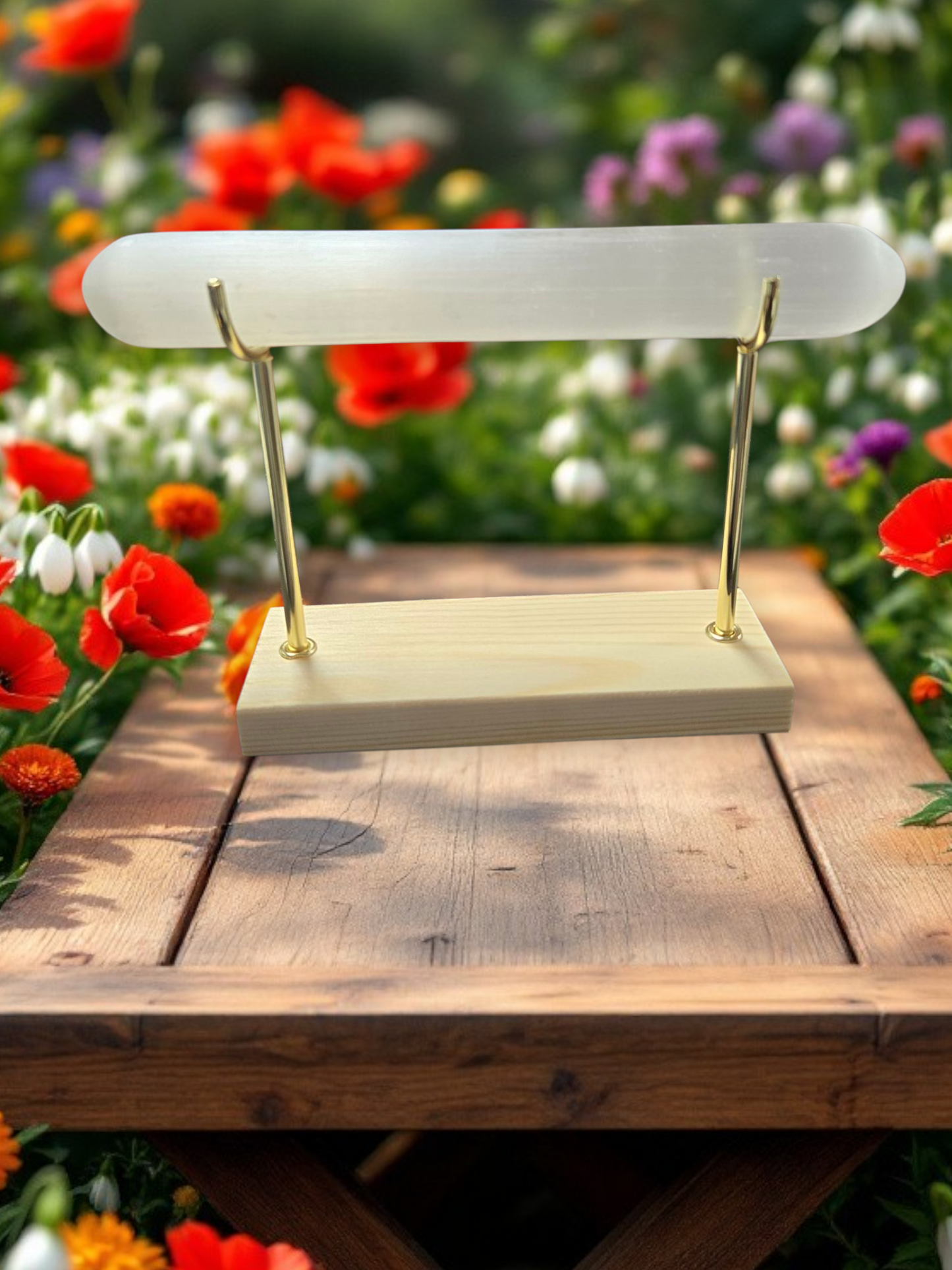 Selenite charging bar on stand