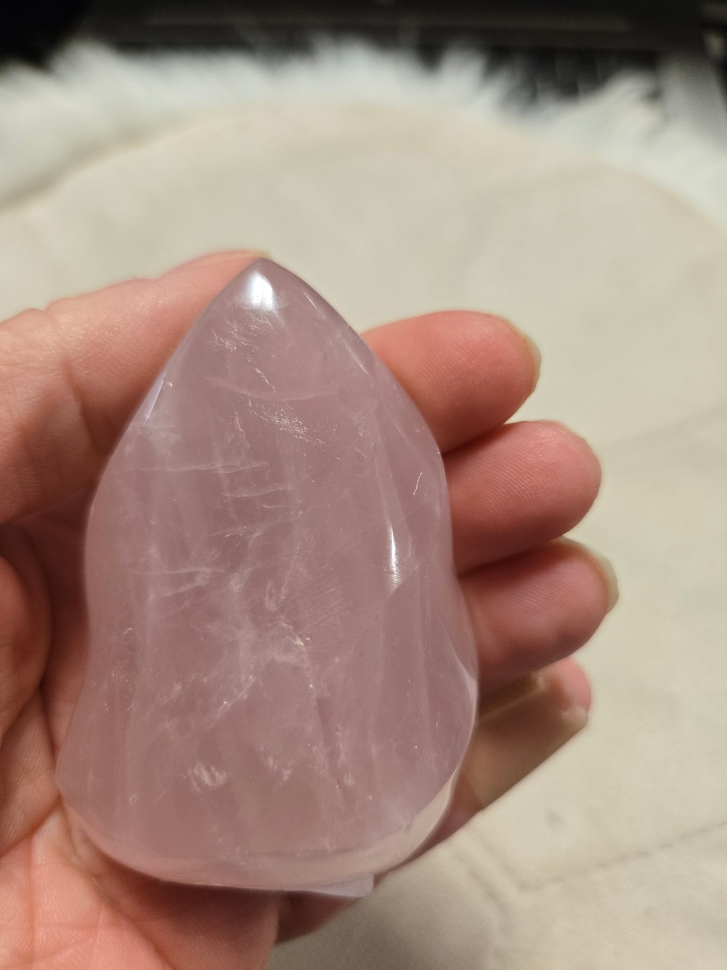 Rose quartz flame