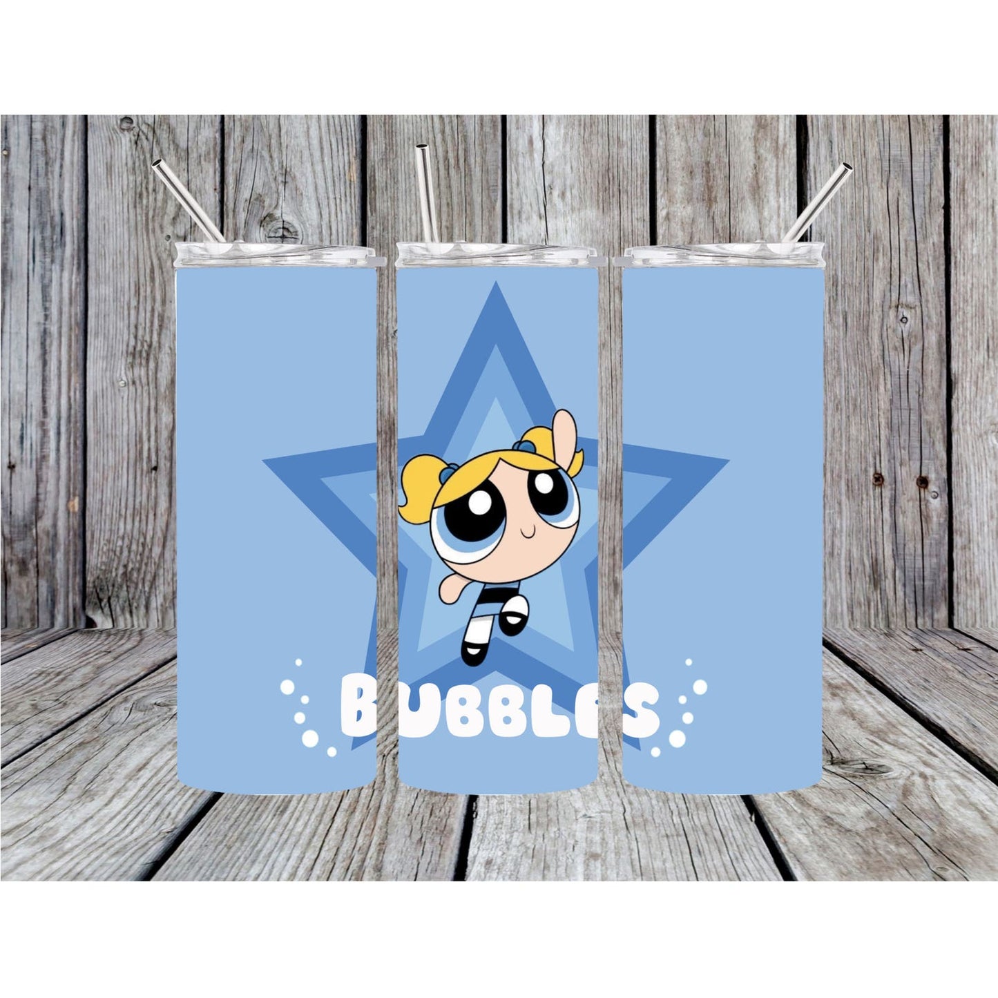 Powerpuff girls metal insulated stainless steel tumbler, 90s, cartoon, retro cup