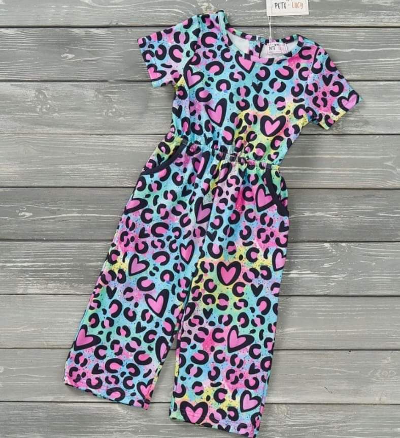 Pete and lucy leapord love girls jumpsuit