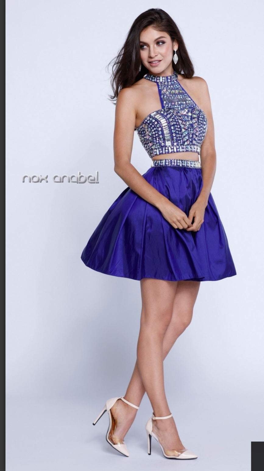 Blue beaded dress