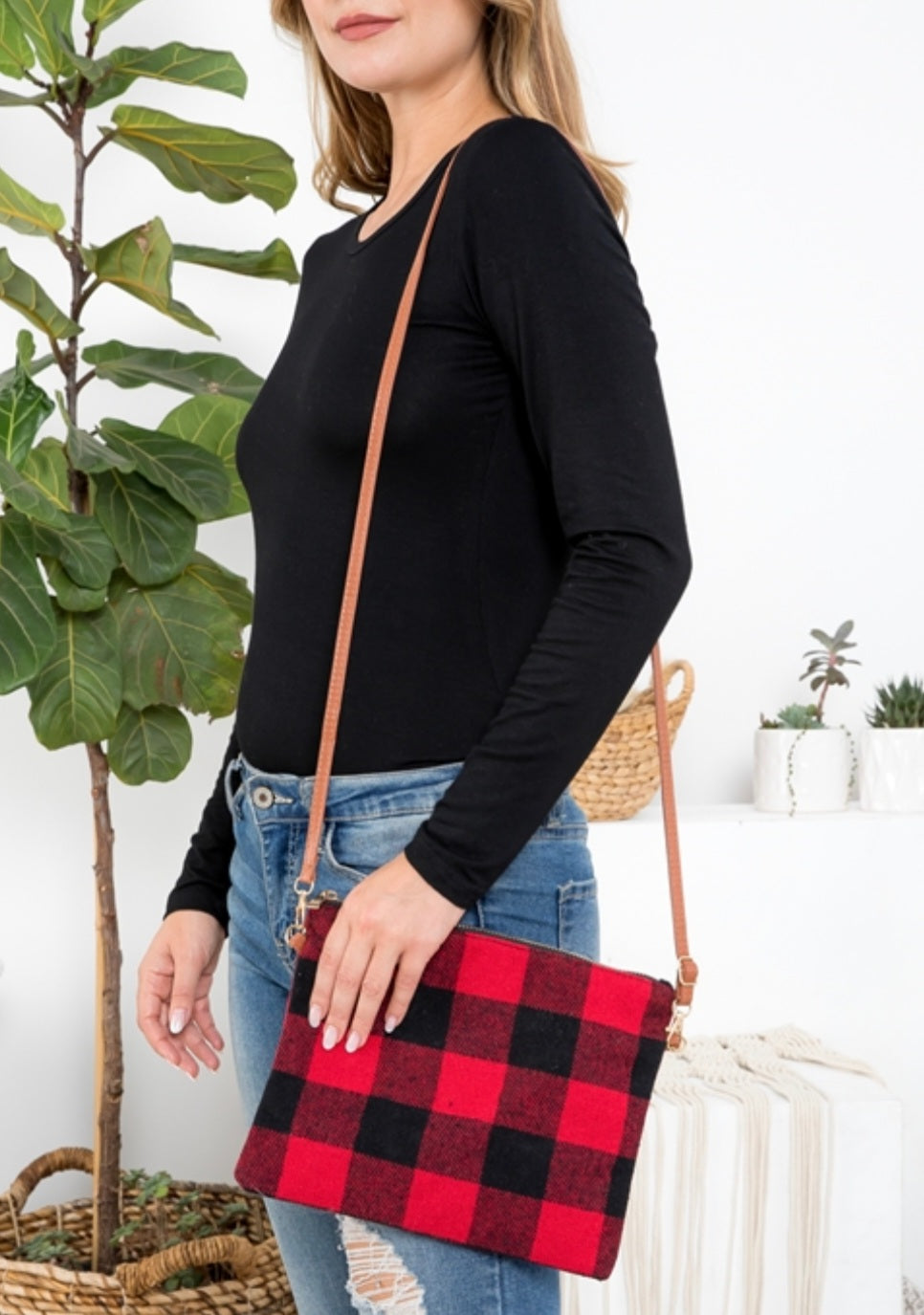 Red and Black Plaid purse