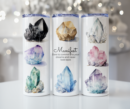 Manifest Crystal Metal Insulated Tumbler