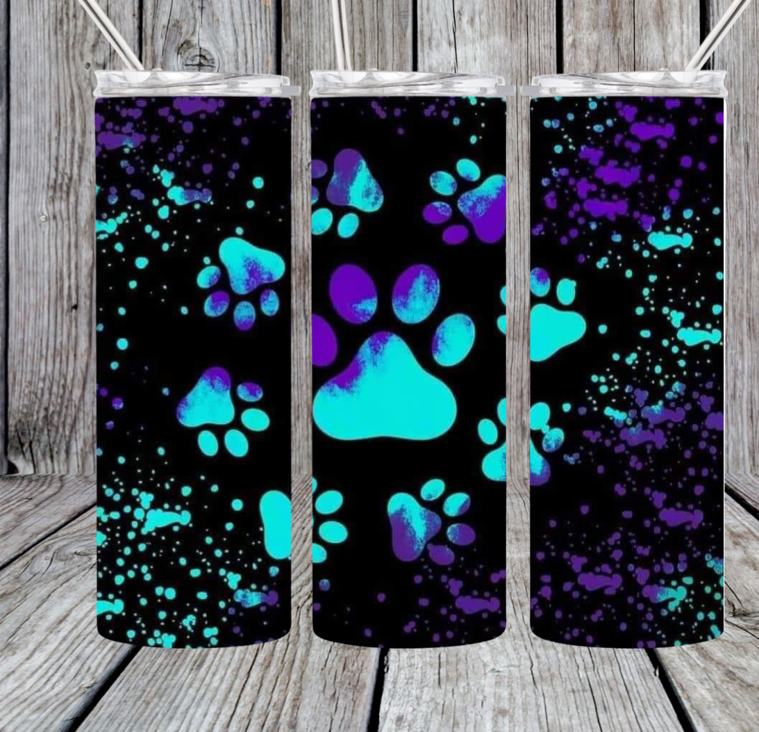 Paw print tumbler