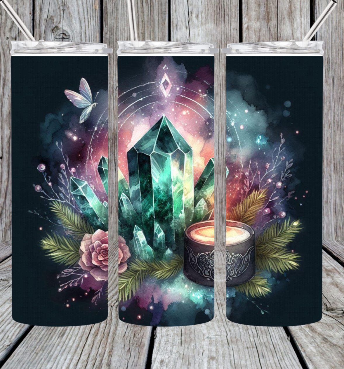 Black crystal tumbler