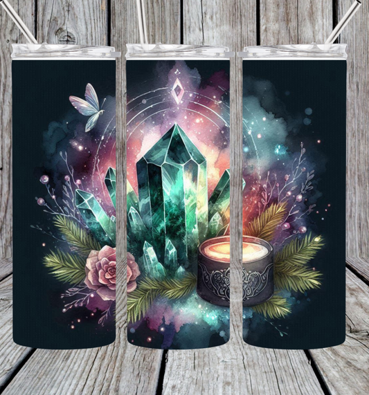 Black crystal tumbler