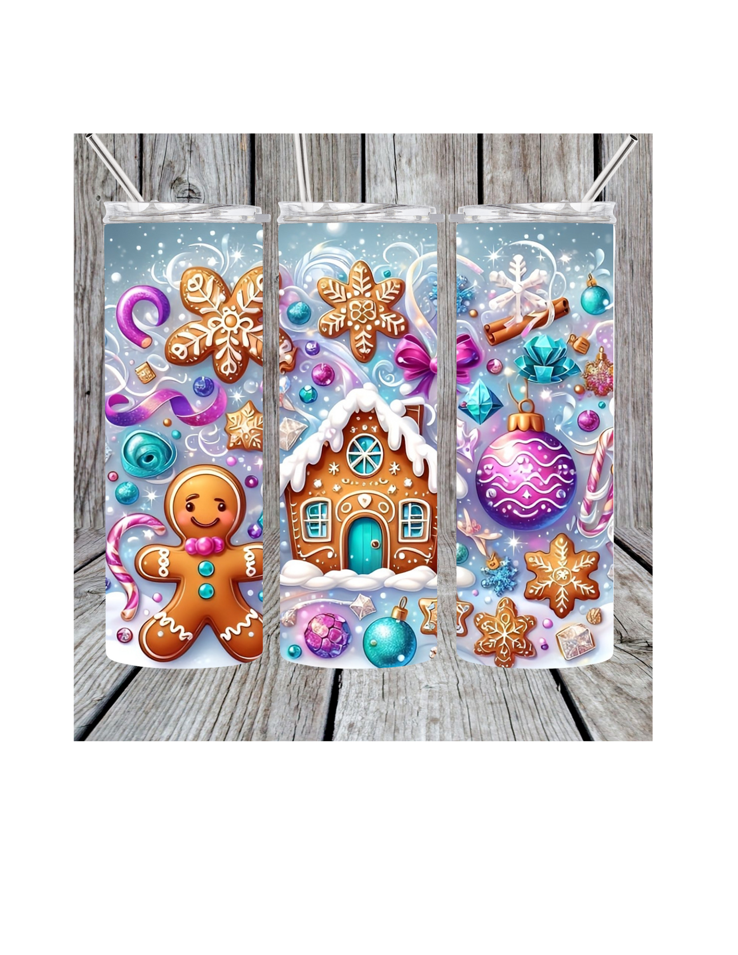 Gingerbread house tumbler